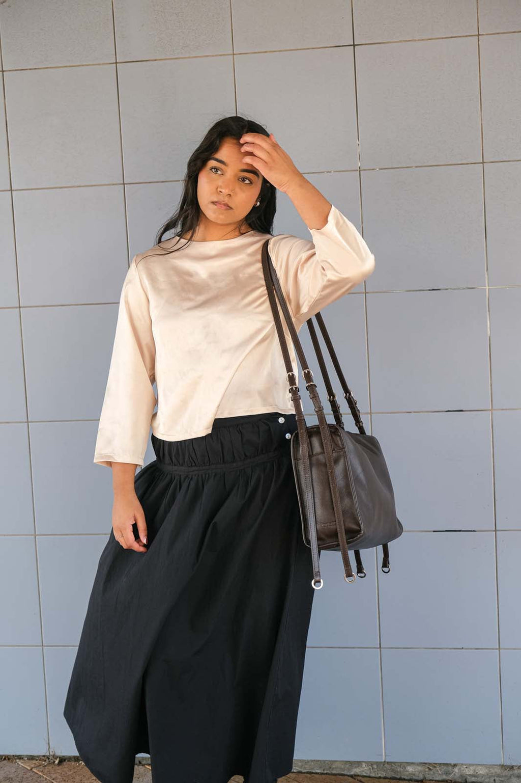 Willow Bag Brown - worn